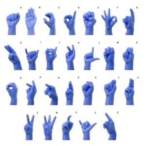 Little Finger Spelling the Alphabet in American Sign Language (A